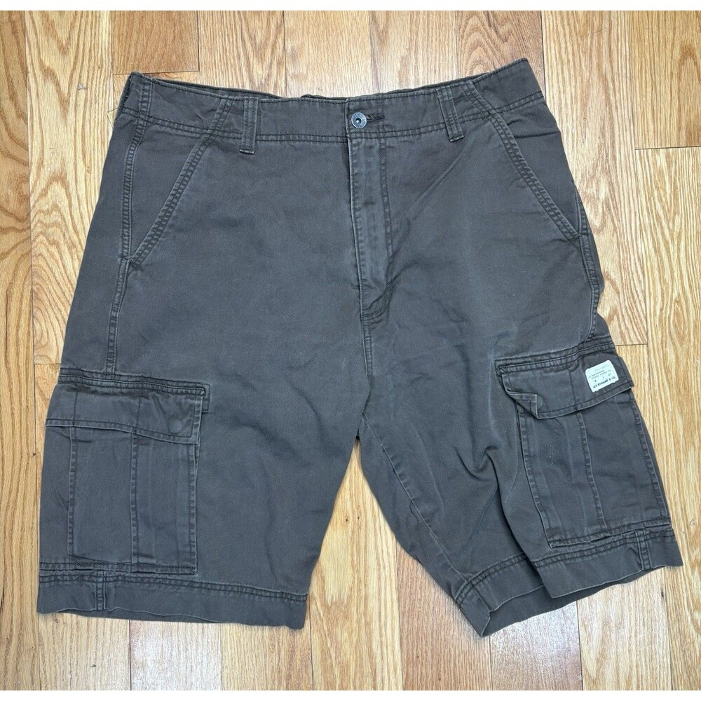 VTG Y2K Levi's Cargo Shorts Men 38x11 Brown Cotton Utility Casual Baggy